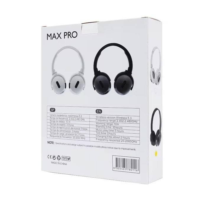 Casque Max Pro Bluetooth – Design Moderne et Son Clair