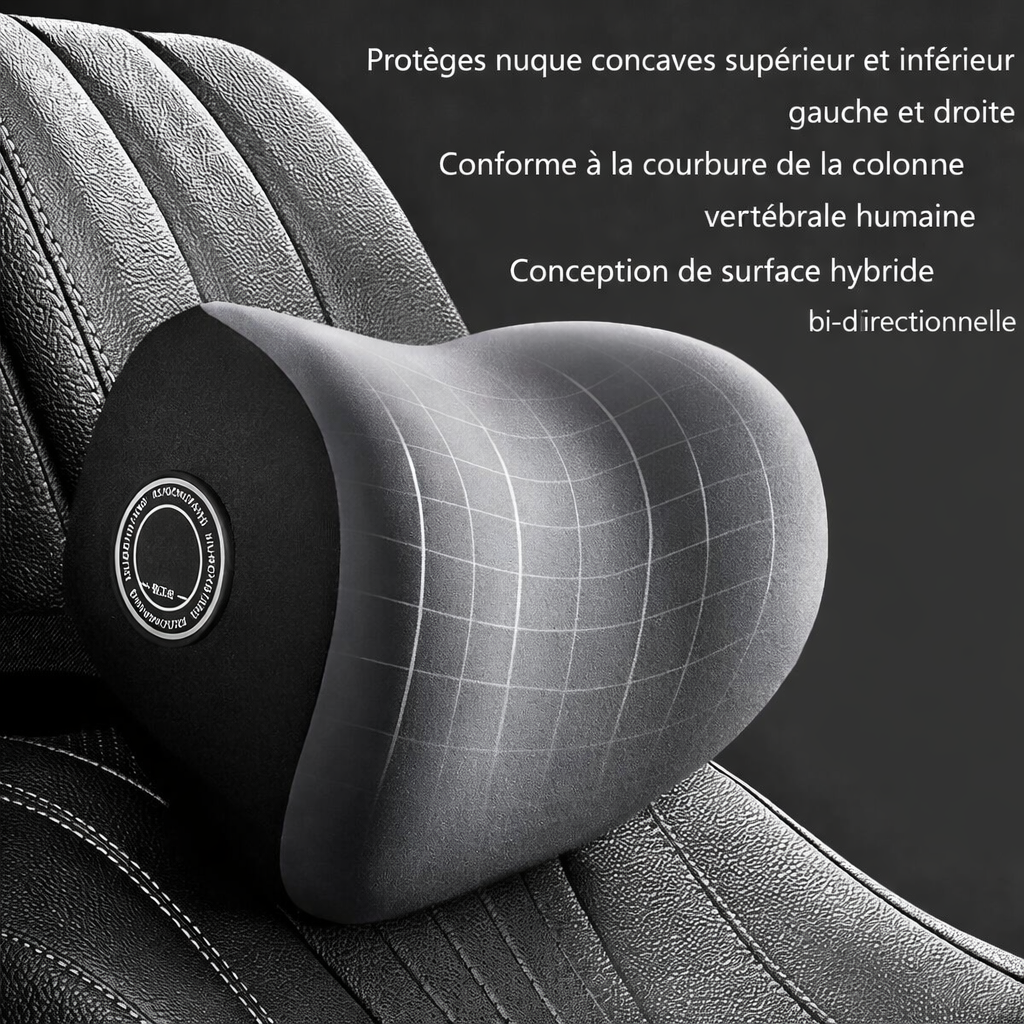 Support Lombaire & Coussin de Nuque pour Voiture – Soulage le Dos, Conduite Confortable