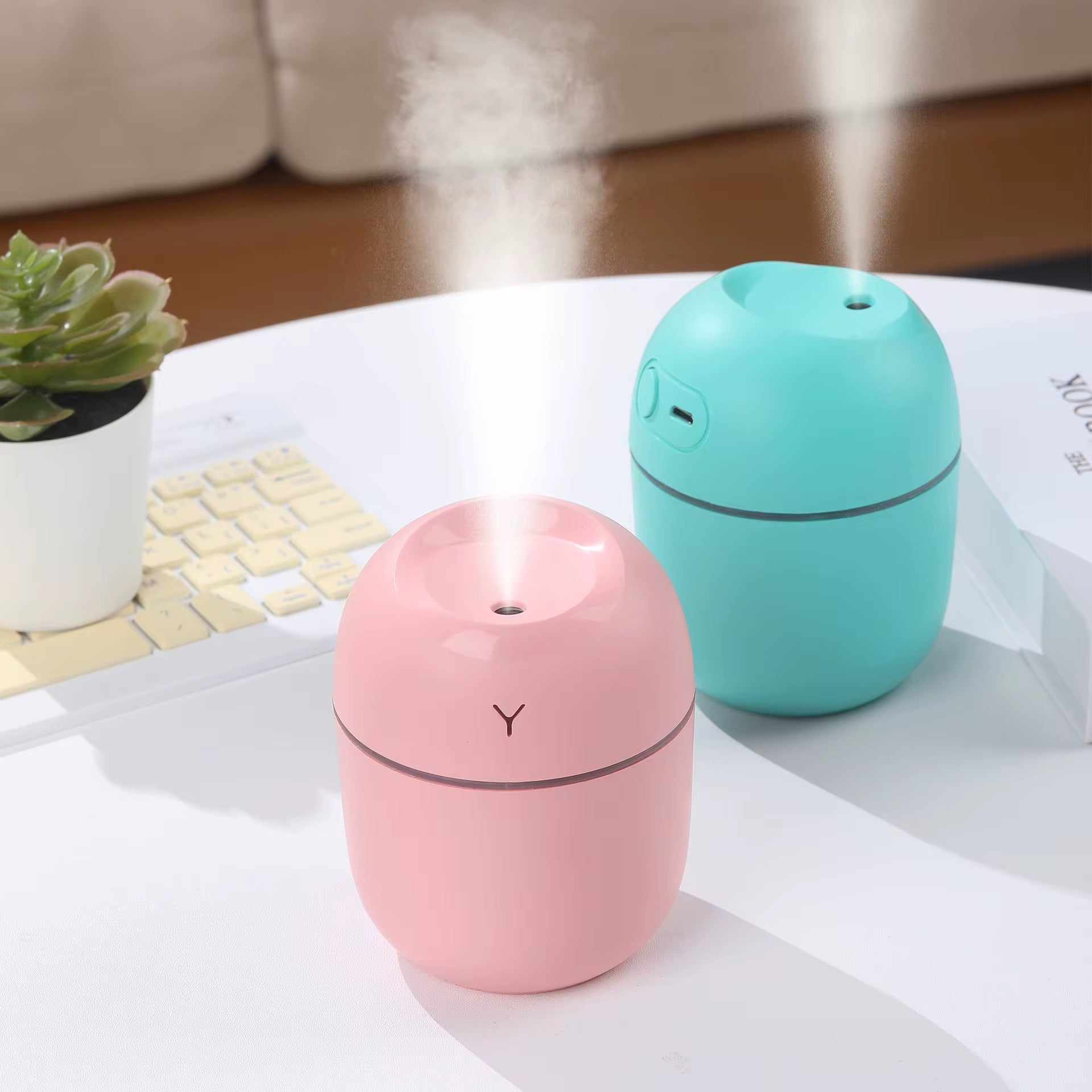Mini humidificateur USB 200 ml portable – Diffuseur d’air silencieux pour maison, bureau et chambre
